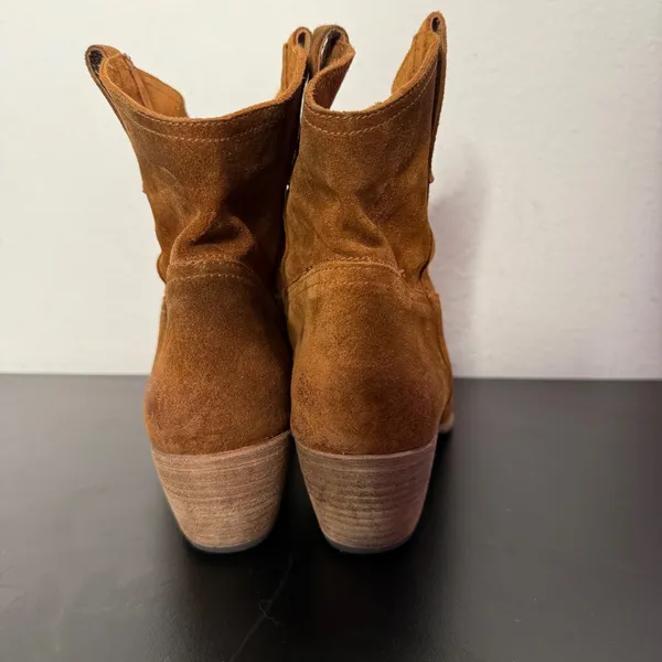 Benheart Italy Suede Leather Western Cowboy BOHO Ankle Boots 39 US 8.5 Vibram - Image 10