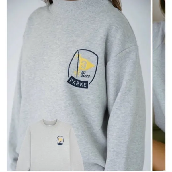 PARKE Limited Edition 3rd Birthday Sweatshirt XXL Gray‎ Oversized Mock Neck - Image 5