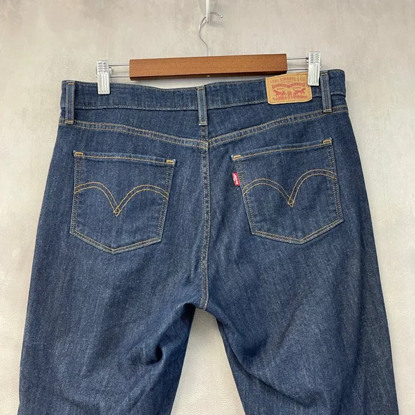 Levis Classic Mid Rise‎ Skinny Jeans Womens 31 Dark Wash Stretch Minimal Indie - Image 5