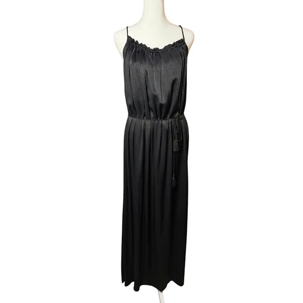 NWT & Other Stories Strappy Tassel Tie Maxi Dress Black sz. 2 - Image 4