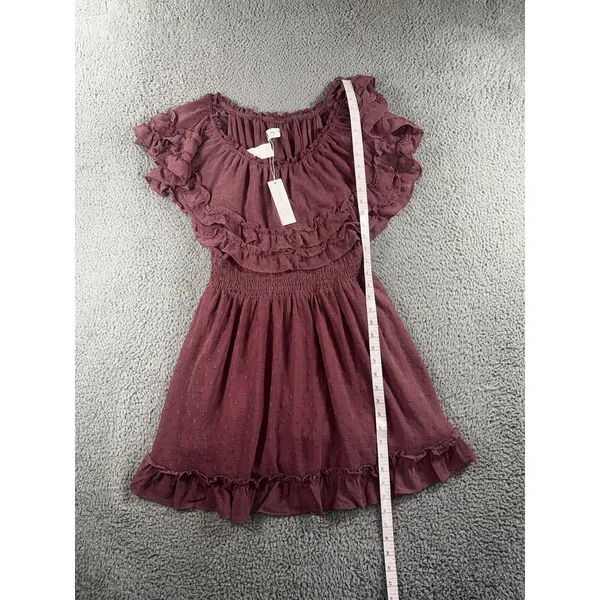 Babydoll Dress Women Large‎ Tiered Ruffle Textured Boho Coquette - Image 4