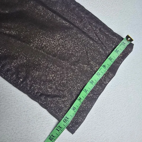 Ann Taylor Brown Gold‎ Metallic Foil High Rise Wide Leg Pants Size 4 Sparkle - Image 10