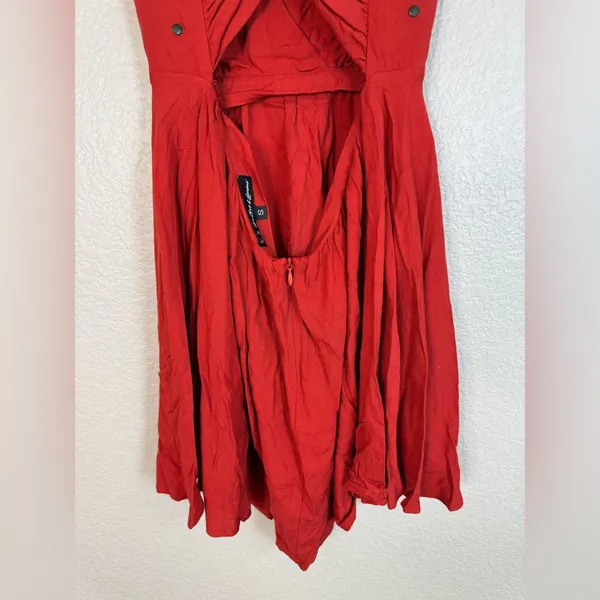 For Love & Lemons Little Lover Studded Plunge V Neck Mini Dress Red Small $250 - Image 9