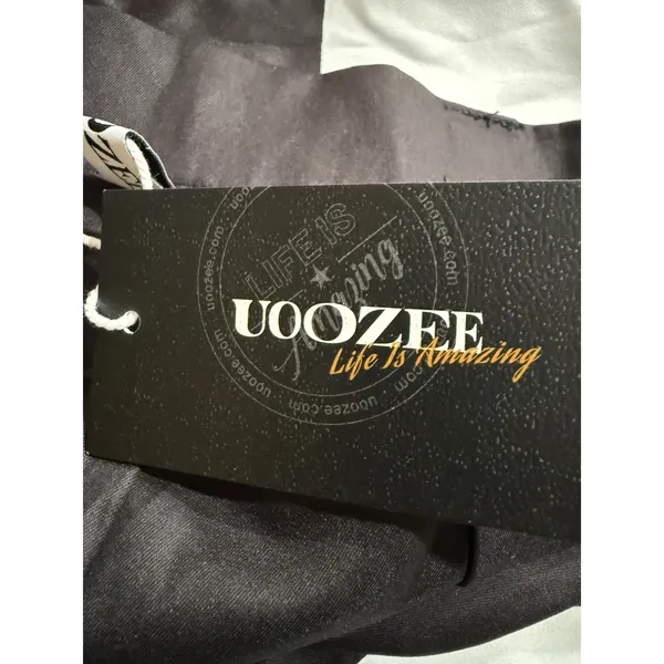 Uoozee Pants Womens Medium Black White Striped Straight‎ Leg NEW - Image 5