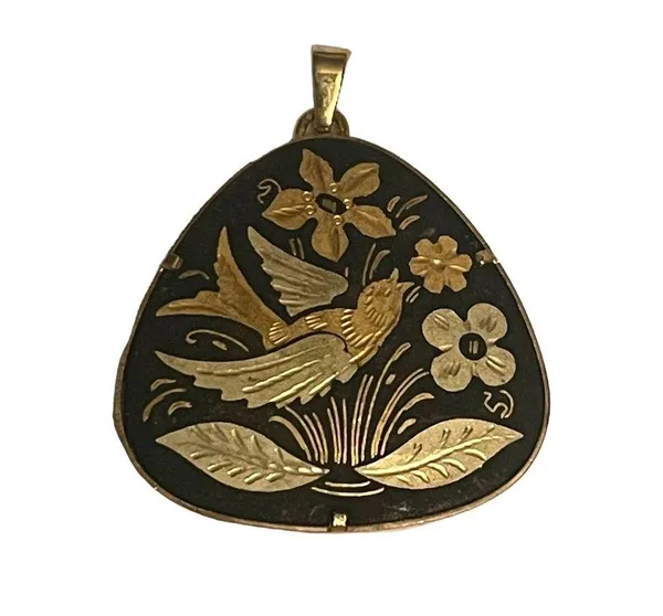 Vintage damascene pendant - Image 2