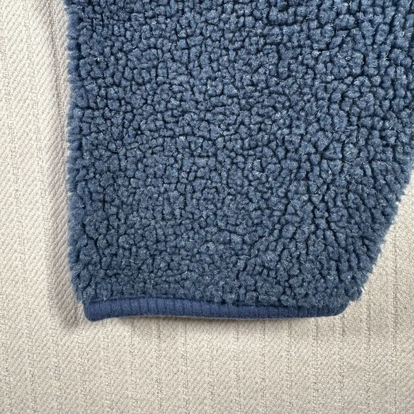 VTG Liz Claiborne Fleece Pullover Sweater Womens XL Blue Henley Snap Fuzzy Cozy - Image 12