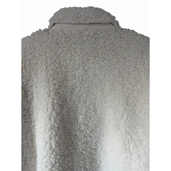 J Crew Faux Sherpa Barn Jacket Ivory Women's Size Large‎ - Image 4