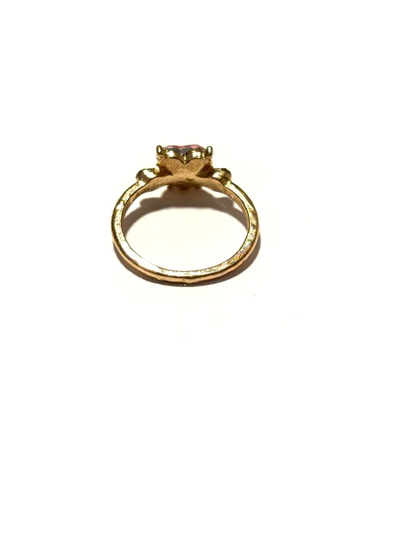 Pink heart ring size 8 - Image 3