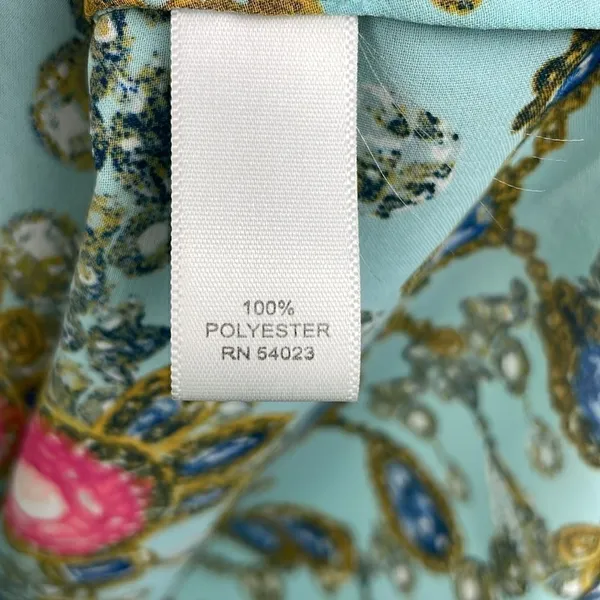 Banana Republic Multicolored Jewel Print Short Sleeve size Medium - Image 6