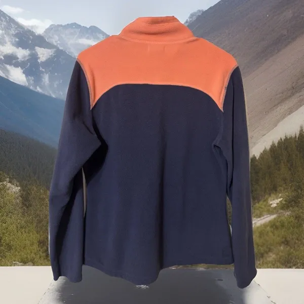 Old Navy‎ Womens Jacket Fleece Pullover Navy Collar 1/4 Zip L - Image 2
