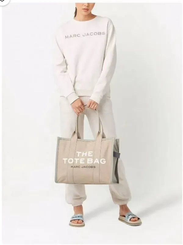 Marc Jacobs The Tote Bag Color-block Large Tote Bag - Beige Multi - Image 2