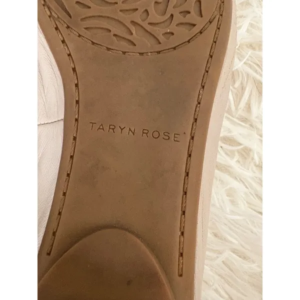 Taryn Rose Beige Gold Leather Rose Cap Toe Ballet‎ Flats Women Shoes 6 - Image 10
