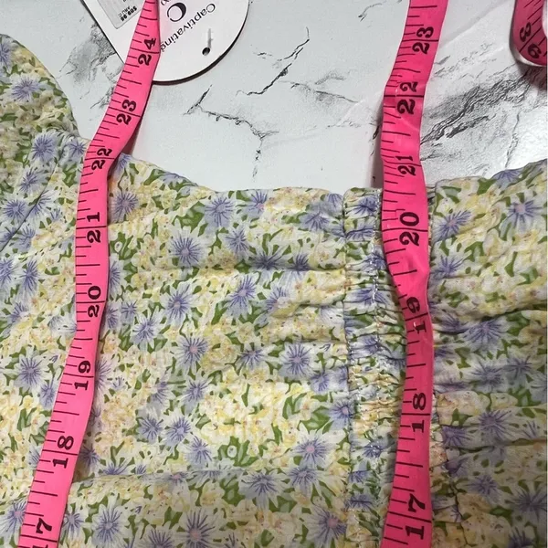 NWT Arula Claire mini dress Sz 3X Blue‎ yellow floral - Image 5