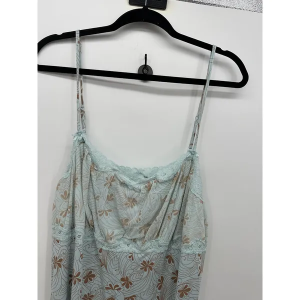 Apt 9 Women 2X Blue Floral Lace Chemise Nightgown Sleepwear Intimates Slip Dress - Image 5