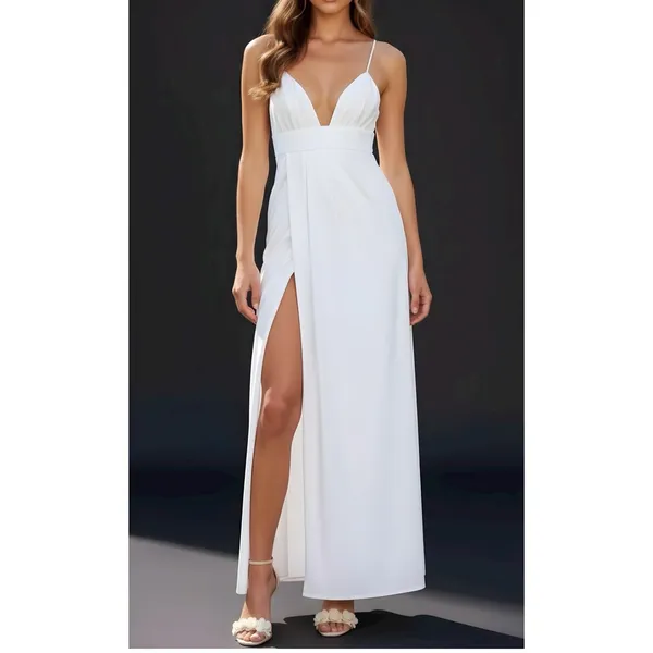 LOVERS + FRIENDS Anyssa Gown, White, Small - Image 6