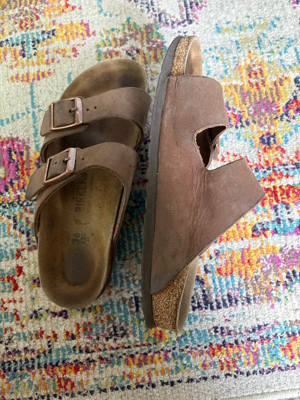 Leather Birkenstock Sandals - Image 4