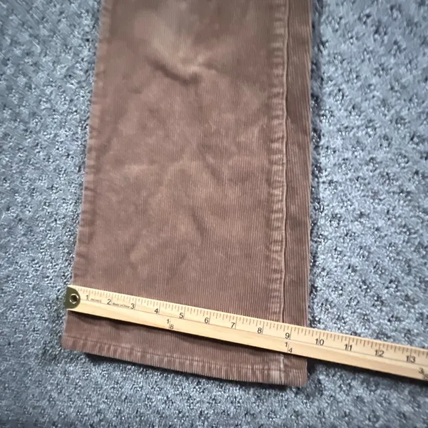 Brandy Melville J. Galt Corduroy Pants Women S Brown Flare Wide Leg Mid Rise 70s - Image 10