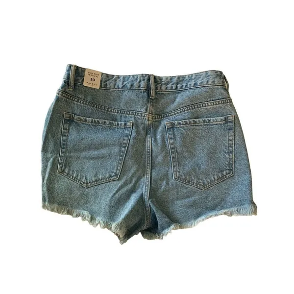 Pacsun High Rise Festival Bright Eyes denim jean shorts women's size 30 NWT - Image 2