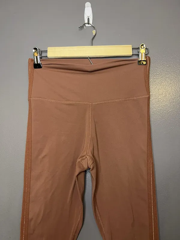 Nike Dri-FIT Leggings Womens Medium Brown High Rise Ankle Yoga Pants CJ4203-275 - Image 2