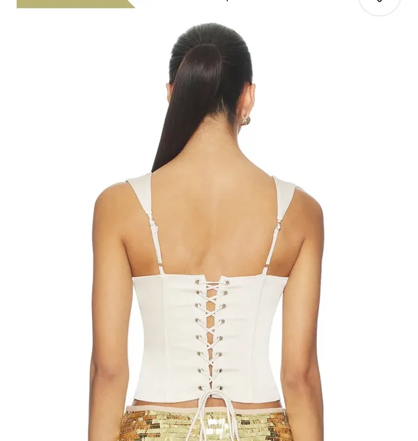 RUNAWAY THE LABEL Sindy Bustier Top in Champagne - Image 3