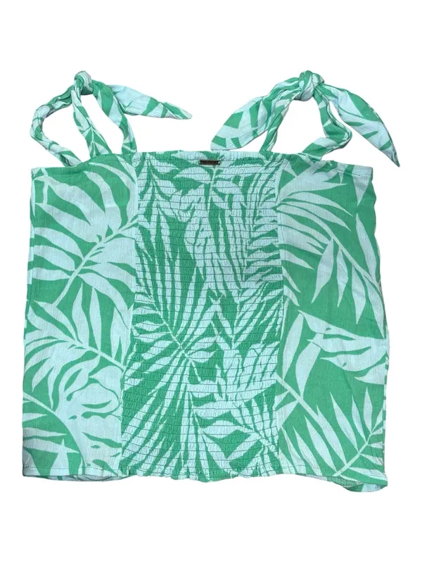 Billabong Two Tone Troical Leaf‎ Crop Top Size Small NWT - Image 4