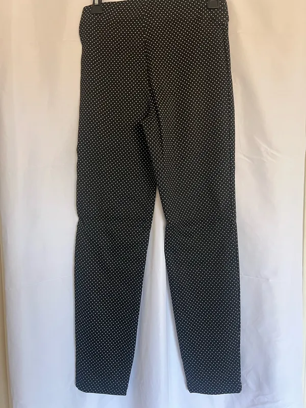 Max Studio Black Polka Dot Straight-Leg Pants - Image 6