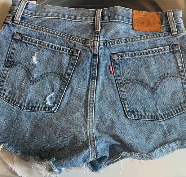 Levi's High-Waisted Wedgie 501 Denim Shorts - Image 2