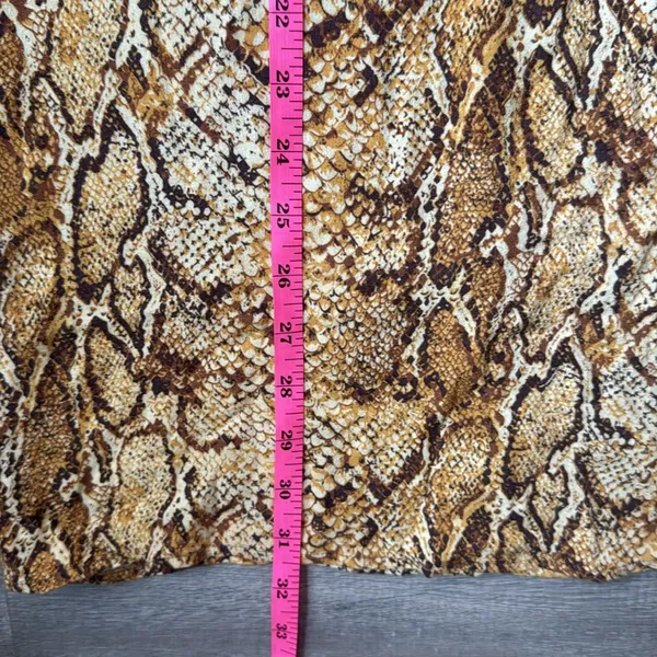 REFORMATION Vivette Snakeskin Mini Dress Medium - Image 13