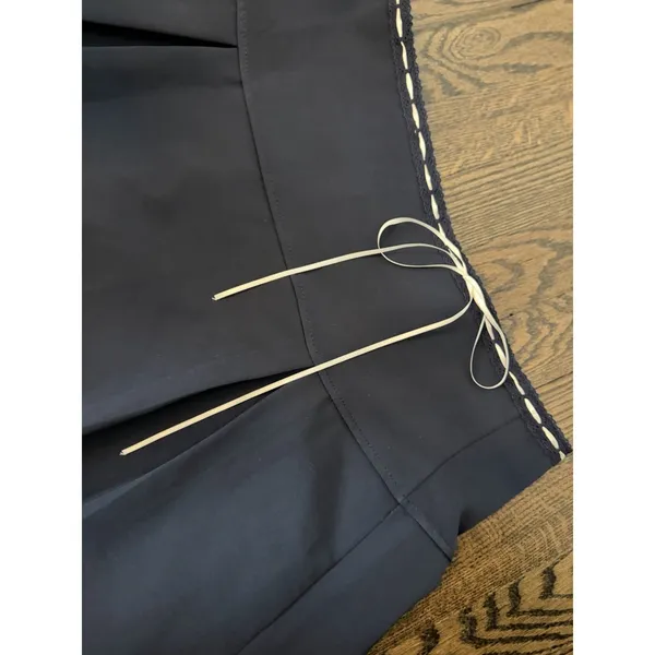 Pretty Garbage Navy Blue Women's Pleated Mini Skirt Sz S NEW - Image 12