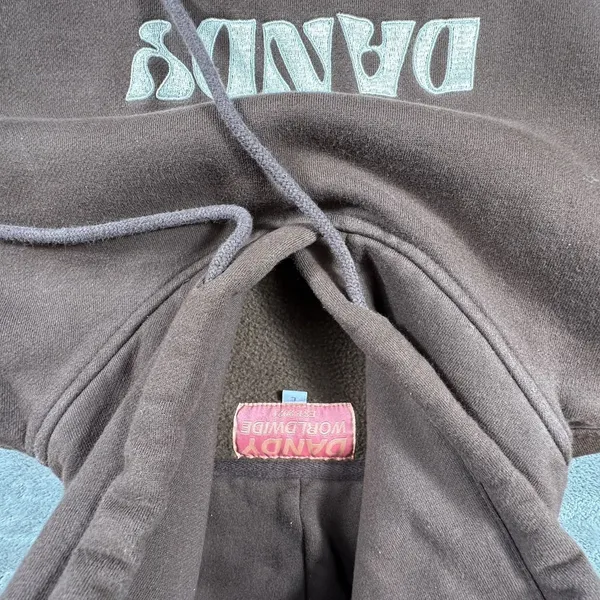Women's Dandy Worldwide Make A Wish Oversized Lux Hoodie Large Chocolate Brown - Image 10