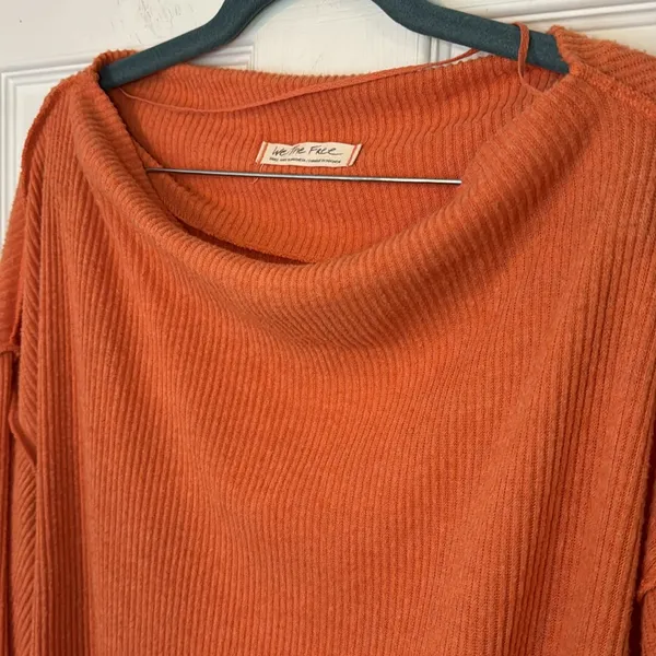 We the Free oversized ribbed orange top - Image 2