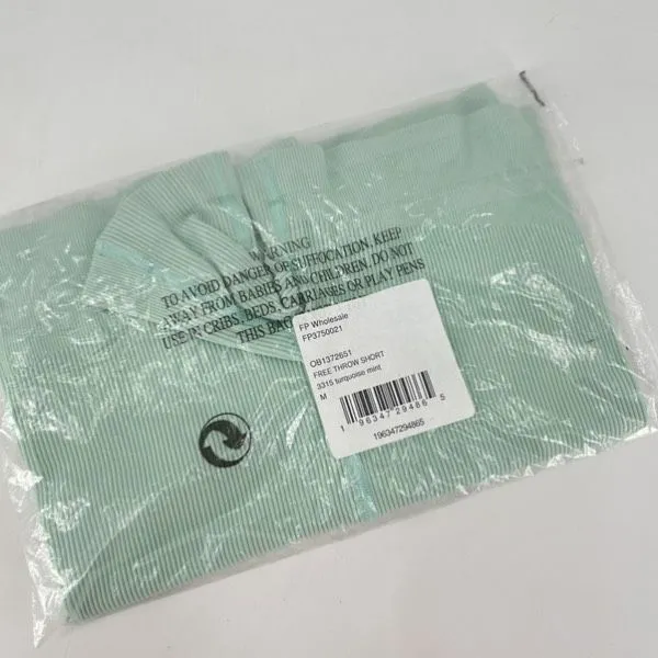 Free People Movement‎ NWT Free Throw Shorts Mint Turquoise Medium Crossover - Image 5