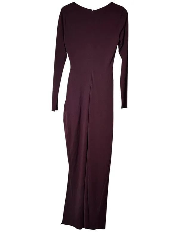 Nicholas Noel Gown Plum Burgundy Red Size 8 - Image 7