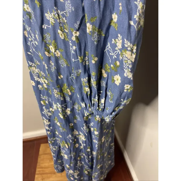 Reformation Lisse Dress in Blue Avery‎ Floral Sz 8 - Image 9