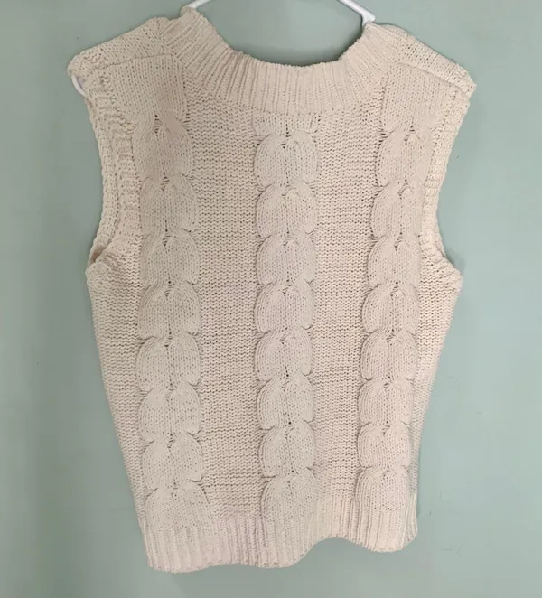 Cream Sweater Vest - Image 2