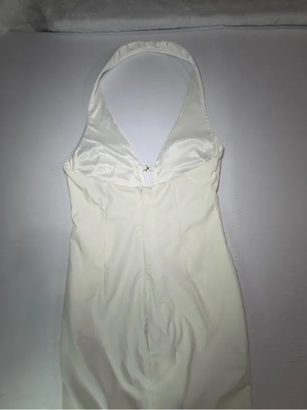 Zara Ivory Sleeveless Maxi Wrap Dress - Image 5