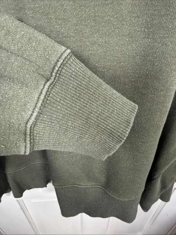 Aerie Women's Green Khaki Oversize Cozy Side Slit Sweatshirt W2563 Sz M - Image 3