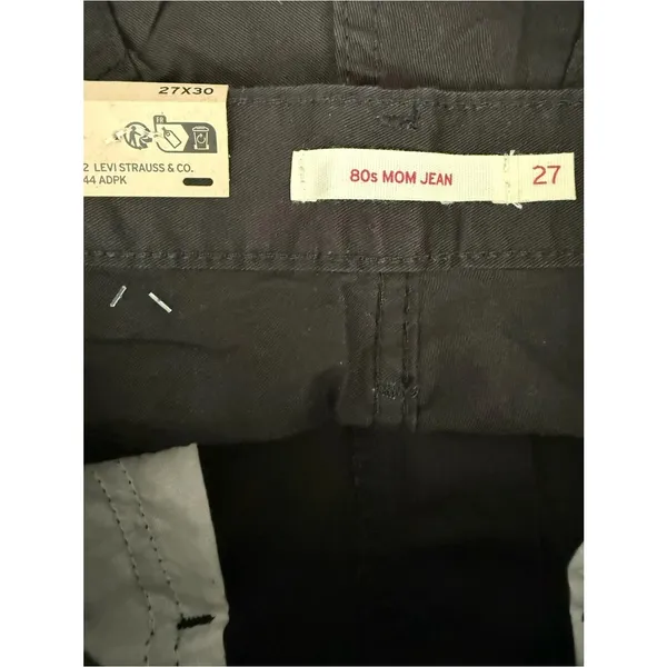 Levi's Black 80s Mom Jeans High Rise NWT Sz 27 x 30 - Image 5