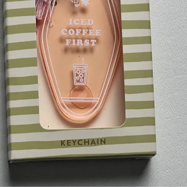 Ice Coffee First Key Chain Accessory NWT - Image 3