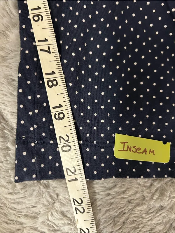Lauren Ralph Lauren Navy and White Polka Dot Capri Pajama Set - Image 8