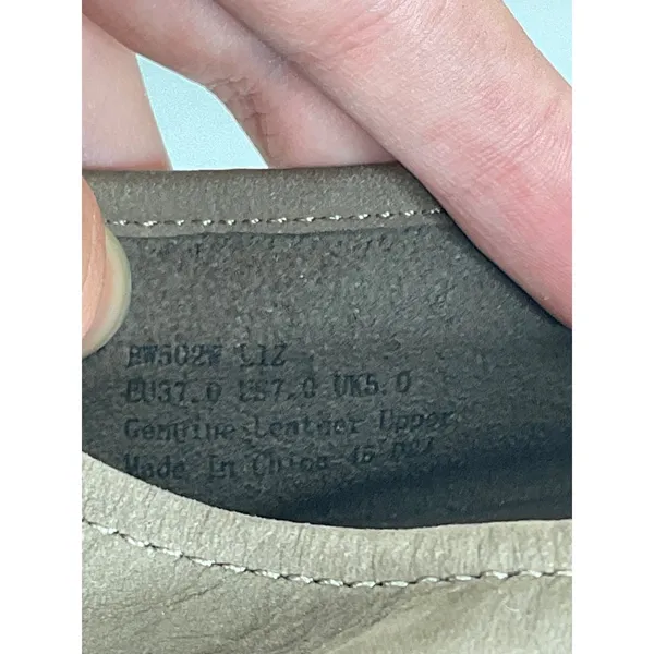 Aetrex Liz Taupe‎ Brown Leather Orthotic Slip On Loafers Platform Shoes BW502W 7 - Image 8