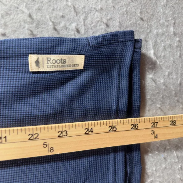 1728 | Roots 73 Waffle‎ Knit Wicking Polo Shirt Navy Blue Womens Large - Image 4