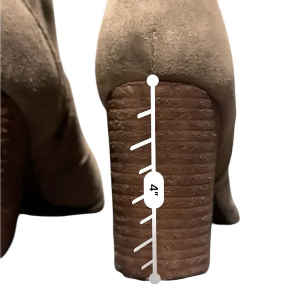 Seychelles Lori Penny Double Zip Heeled Bootie Women's 10 Taupe Leather - Image 9