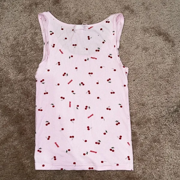 Skims Pink Limited Edition Ribbed Cherry Print Set Lana Del Ray Valentine - Image 2