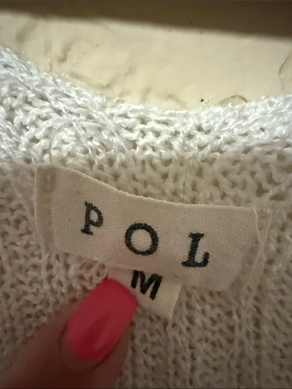 POL Cream Knit Sweater Top - Image 2