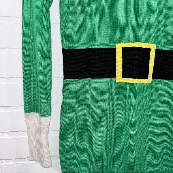Tipsy Elves Holiday Christmas Buddy The Elf Sweater Dress Ugly Christmas Sweater - Image 8