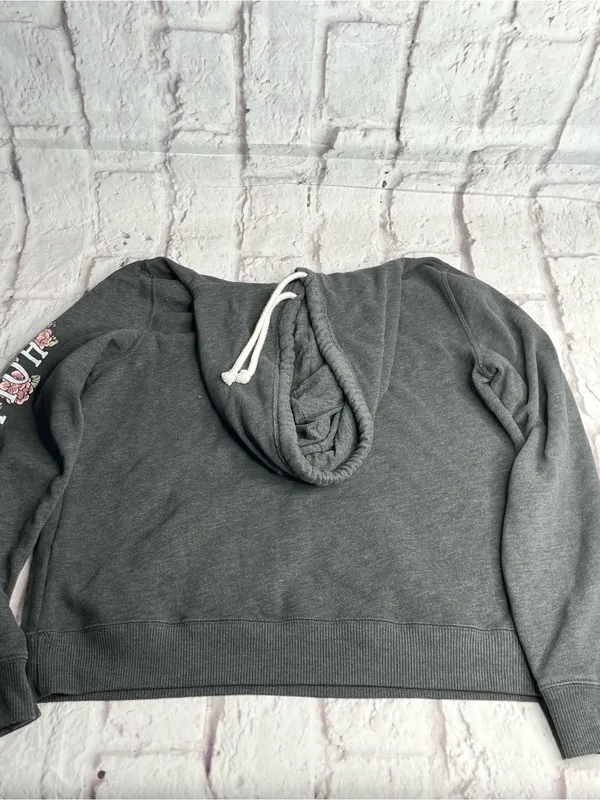 Hollister pullover hoodie sweatshirt gray size large - Image 5