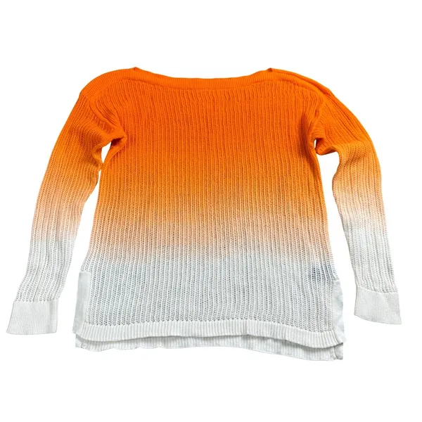 Lauren Ralph Lauren Linen Blend Sweater Womens Large‎ Ombre Open Knit Boat Neck - Image 5