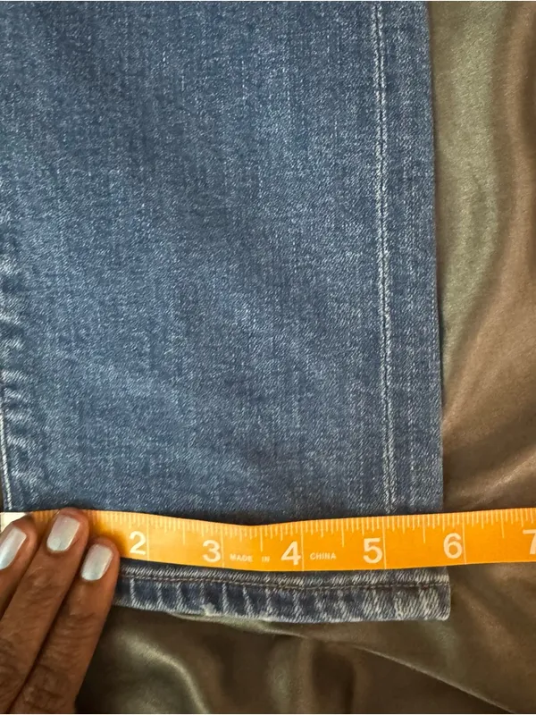Citizens of Humanity Elsa Mid-Rise Skinny Crop Jeans dark wash ripped size 24 - Image 13