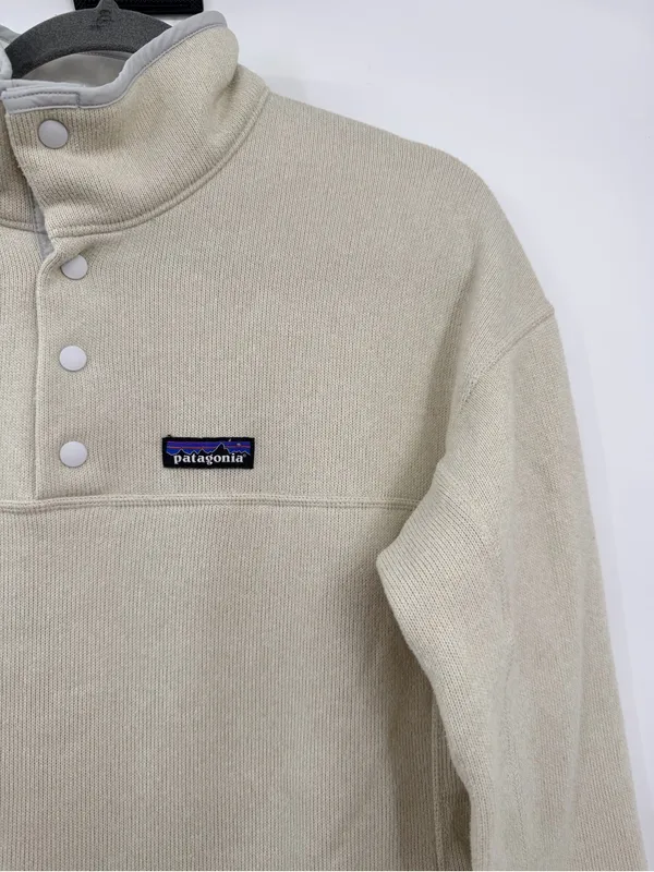 Patagonia Better Sweater Marsupial Pullover‎ Women L Cream Snap Fleece - Image 5